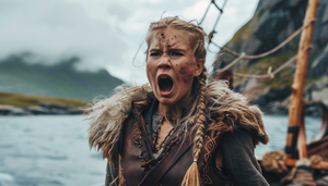 femme viking qui chante en pleurant