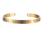 Bracelet en acier inoxydable Gravure du cercle des runes  bracelet largeur 4 ou 6 mm Bracelet de promesse, de fiançaille ou de mariage pour homme