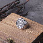 Bague viking yggdrasil argent