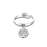 double anneau viking arbre de vie argenté en pendentif de l'anneau au doigt
