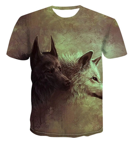 T-shirt loups vikings