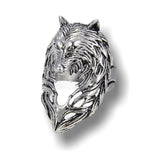 Loup fenrir bague viking argentée