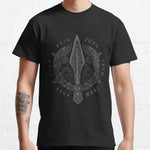 t-shirt viking lance de gugnir, corbeaux et runes