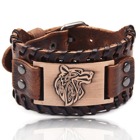 Bracelet viking<br>Loup Fenrir