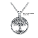 Pendentif viking argent<br>arbre de vie