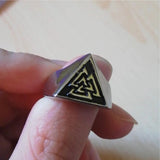 Chevalière viking triangles du Valknut