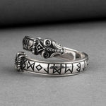 Bague viking runes jormungand