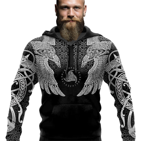Sweat-shirt viking<br>corbeaux d'Odin