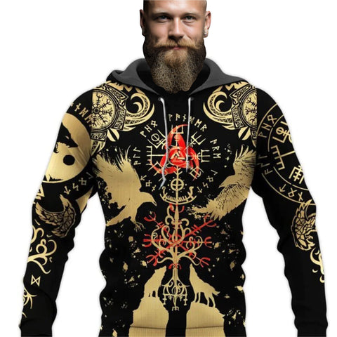Sweat-shirt viking<br>corbeaux d'Odin