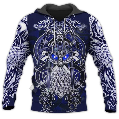 Sweat-shirt viking<br>Odin bleu
