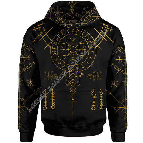 sweat-shirt sigil imprimé jaune sur noir