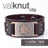 Bracelet viking </br> Manchette valknut et runes