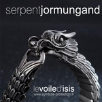 bracelet viking serpent dragon jormungand argent ouroboros nordique