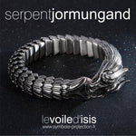 bracelet viking serpent dragon jormungand argent symbole du bracelet le cercle sans fin