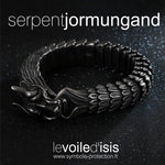 bracelet viking serpent dragon jormungand noir ouroboros nordique