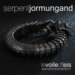 bracelet viking serpent dragon jormungand noir finitions intérieures