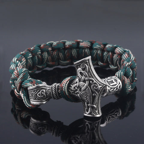 bracelet vinking mjolnir triquetra rune