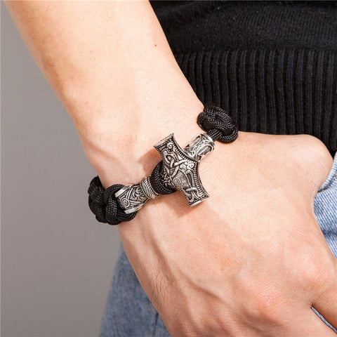 Bracelet viking<br>Rune Mjolnir