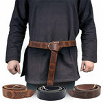 ceinture viking imitation cuir avec motifs celitques