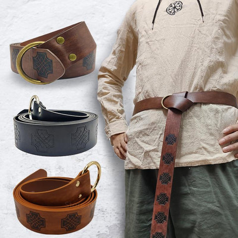 ceintures vikings imitation cuir avec motifs celitques