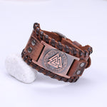 Bracelet viking </br> Manchette valknut et runes