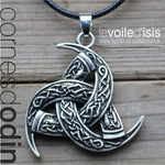 pendentif Viking triskelion en corne d'Odin