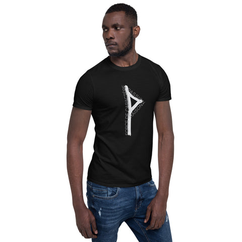 symbole viking rune thrisaz canalisation des énergies intérieures - tee shirt noir