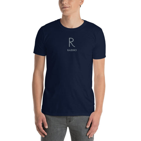 T-shirt symbole viking brodé : rune raidho